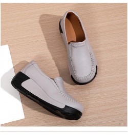 Women's Platform Shoes Loafers Slip-On Shoes Comfortable Breathable Work Nurse Shoes Casual Leather Walking Shoes Rocking Sho...