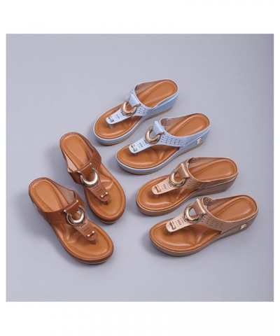 Orthopedic Sandals for Women Wide Width, Women Wedge Flip Flops Sandals with Arch Support Summer Comfortable Women Wedge Sand...