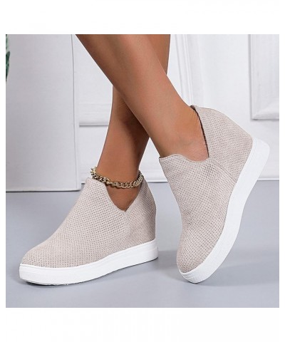 Slip on Sneakers for Women Walking Shoes Women's Trendy Sneakers Casual Sneakers Comfortable Flats Slip on Sneakers Grey $15....