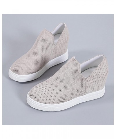 Slip on Sneakers for Women Walking Shoes Women's Trendy Sneakers Casual Sneakers Comfortable Flats Slip on Sneakers Grey $15....