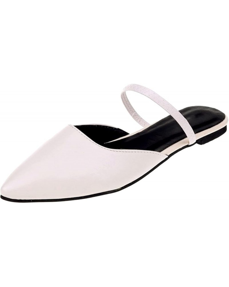 Mule Shoes for Women Stylish Closed Toe Slippers Comfort Slip on Flats Outdoor Lightweight Mules Apricot $24.30 Mules & Clogs