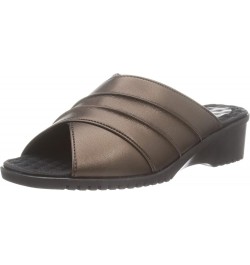 Women's Slide Sandal Brown (Bronze) $15.67 Sandals