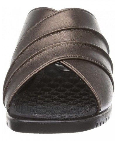 Women's Slide Sandal Brown (Bronze) $15.67 Sandals