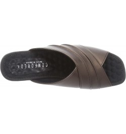 Women's Slide Sandal Brown (Bronze) $15.67 Sandals