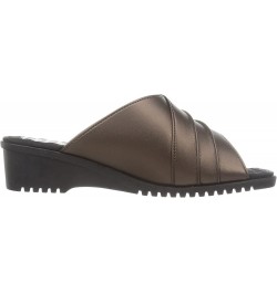 Women's Slide Sandal Brown (Bronze) $15.67 Sandals