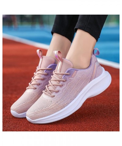 Leisure Women's Lace Up Travel Soft Sole Comfortable Shoes Outdoor Shoes Runing Fashion Sports Breathable Womens Boots Purple...