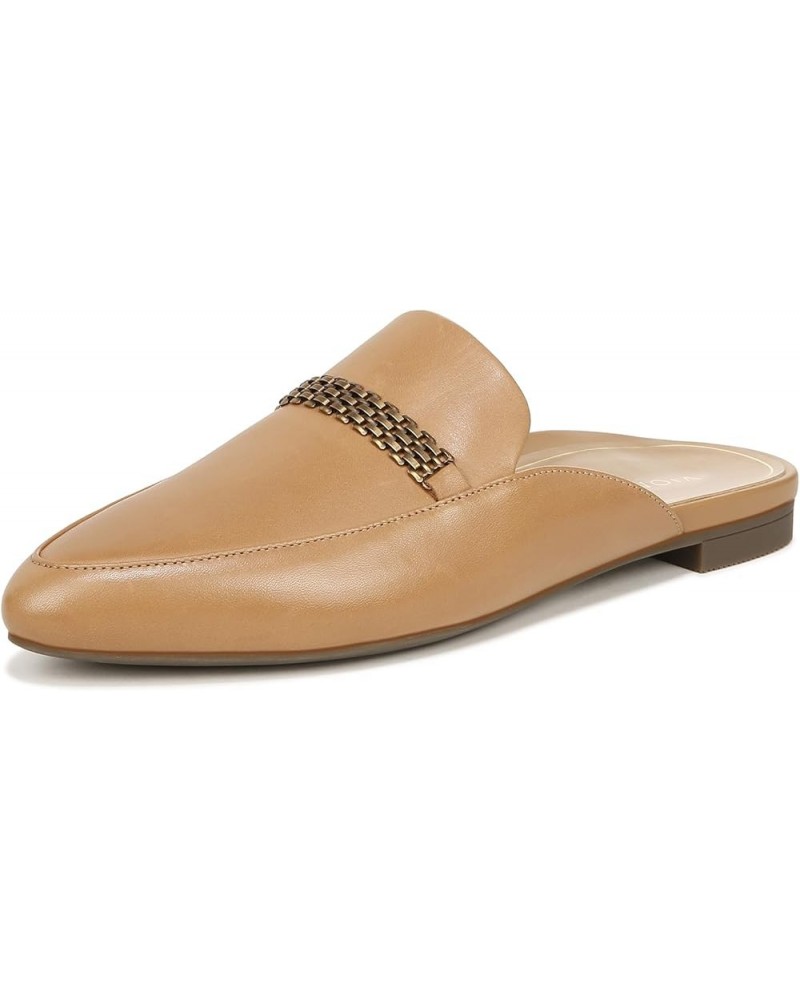 Starling Women's Mule/Clog Flat Shoes Black Nappa - 8 Medium 9 Camel Nappa $33.19 Loafers & Slip-Ons