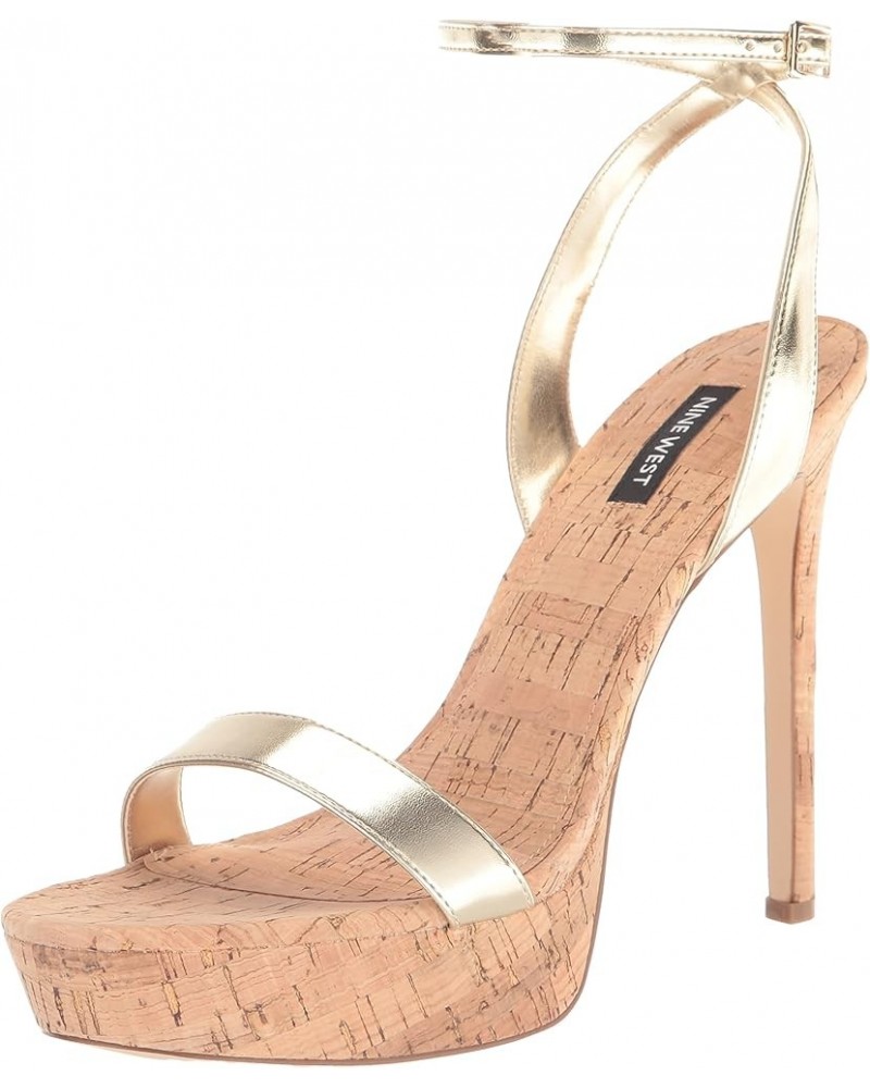 Womens Gracey Heeled Sandal Gold 710 $21.11 Sandals