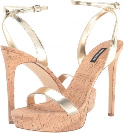 Womens Gracey Heeled Sandal Gold 710 $21.11 Sandals