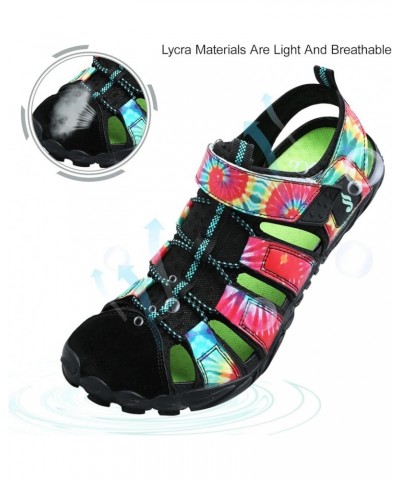 Athletic Hiking Water Shoes Barefoot Aqua Swim Sports Sandals Walking Shoes for Women Men A Colorful Black $17.69 Athletic Shoes