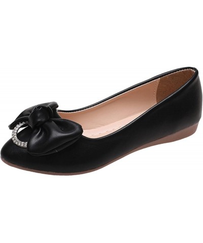 Dressy Flat Shoes, Women's Casual Pointed Plain Ballet Comfort Soft Slip On Flats Shoes Z 04-black $14.69 Loafers & Slip-Ons