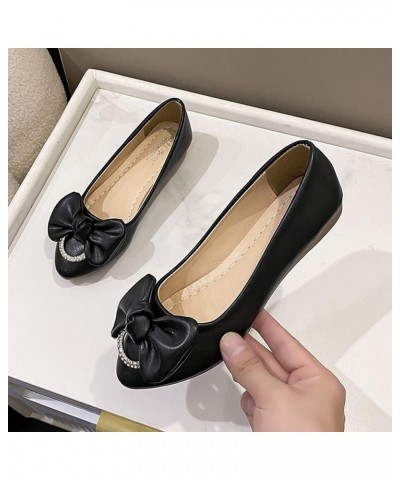 Dressy Flat Shoes, Women's Casual Pointed Plain Ballet Comfort Soft Slip On Flats Shoes Z 04-black $14.69 Loafers & Slip-Ons