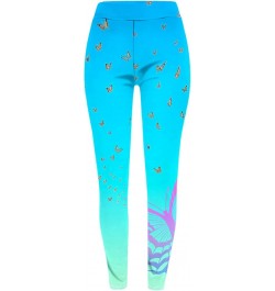 Womens Biker Shorts Butterfly Printed Tight Hip Lifting Fitness Yoga Legging Extra Long Briefs Pants - Light Blue $8.90 Boots