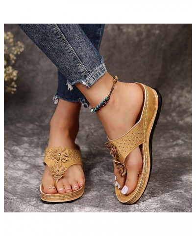 Flip Flops For Black Sandals Women Sandals Slides Womens Mules Flats Sandals Women Heels Platform Women Flats Khaki-m $19.98 ...