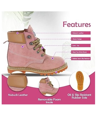 Women's Work Boots | Waterproof Leather Work Boots for Women | Oil & Slip-Resistant Soft Toe Boots for Women | Premium Nubuck...