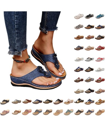 Slip On Sandals for Women Casual Wedge Slippers Ladies Bohemia Platform Dress Shoes Summer Beach Travel Slide 10brown $10.54 ...