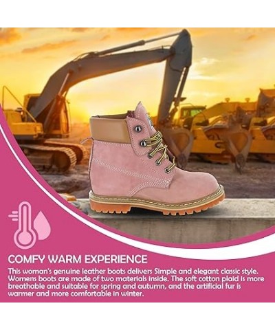 Women's Work Boots | Waterproof Leather Work Boots for Women | Oil & Slip-Resistant Soft Toe Boots for Women | Premium Nubuck...