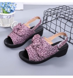 Sandals for Women Ankle Strap Open Toe Midle Heeled Sandals Summer Comfy Bowknot Beach Shoes Casual Sandal Shoes 6 Purple $17...