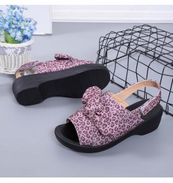 Sandals for Women Ankle Strap Open Toe Midle Heeled Sandals Summer Comfy Bowknot Beach Shoes Casual Sandal Shoes 6 Purple $17...