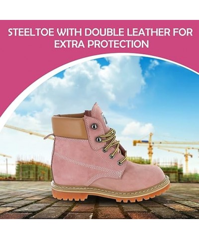 Women's Work Boots | Waterproof Leather Work Boots for Women | Oil & Slip-Resistant Soft Toe Boots for Women | Premium Nubuck...