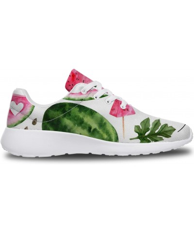 Peace Love Watermelon Print Shoes for Women Girls Breathable Comfortable Lightweight Tennis Sneakers Gifts for Birthday,White...