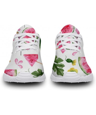 Peace Love Watermelon Print Shoes for Women Girls Breathable Comfortable Lightweight Tennis Sneakers Gifts for Birthday,White...