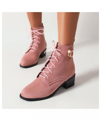 Women'S Slip On Boots Women's Modern Western Cowboy Boot with Pull-Up Tabs Z 03-pink $15.85 Outdoor Shoes