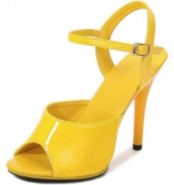 Womens Kitten Heels Sandals,Fashion Comfortable Ankle Strap Stiletto Shoes,for Party Prom Homecoming Dress Shoes Yellow $21.8...