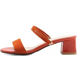 Fashion Sandals with Chunky Heel and Open Toe Cute Slippes with Large Size Available Orange $19.79 Sandals