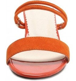 Fashion Sandals with Chunky Heel and Open Toe Cute Slippes with Large Size Available Orange $19.79 Sandals