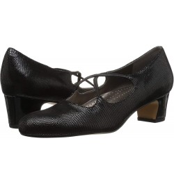 Women's Jamie Dress Pump Black Patent Suede $21.28 Pumps