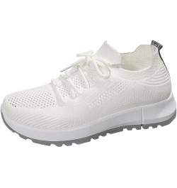 Leisure Women's Lace Up Travel Soft Sole Comfortable Shoes Outdoor Mesh Runing Fashion Sports Womens 574v2 Sneaker White $21....