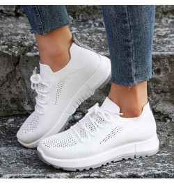 Leisure Women's Lace Up Travel Soft Sole Comfortable Shoes Outdoor Mesh Runing Fashion Sports Womens 574v2 Sneaker White $21....