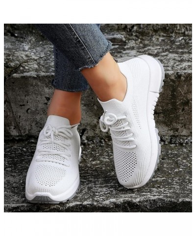 Leisure Women's Lace Up Travel Soft Sole Comfortable Shoes Outdoor Mesh Runing Fashion Sports Womens 574v2 Sneaker White $21....