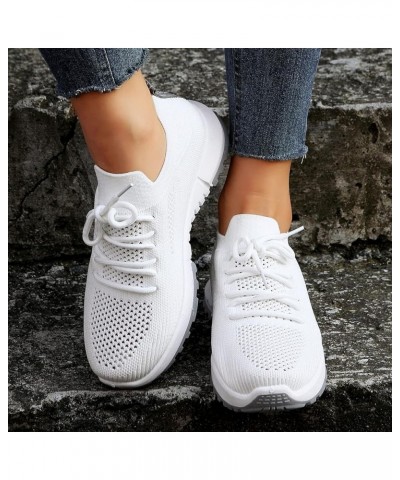 Leisure Women's Lace Up Travel Soft Sole Comfortable Shoes Outdoor Mesh Runing Fashion Sports Womens 574v2 Sneaker White $21....