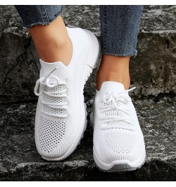 Leisure Women's Lace Up Travel Soft Sole Comfortable Shoes Outdoor Mesh Runing Fashion Sports Womens 574v2 Sneaker White $21....