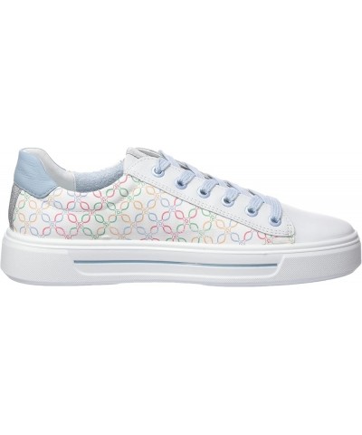 Women's Low-top Sneakers White Pastel Multi Aqua $45.86 Fashion Sneakers