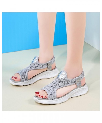 Women's Mid-Heel Shoes Yoga Mat Cushion Orthotic Sandals Non-Slip Flat Casual Summer Bohemian Slippers 137-hyems-c-grey $13.0...