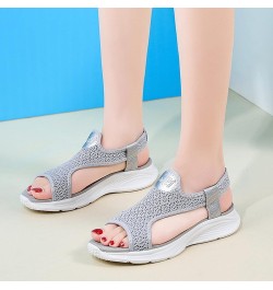 Women's Mid-Heel Shoes Yoga Mat Cushion Orthotic Sandals Non-Slip Flat Casual Summer Bohemian Slippers 137-hyems-c-grey $13.0...