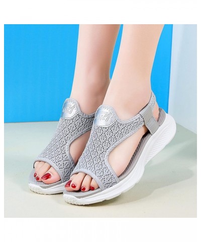 Women's Mid-Heel Shoes Yoga Mat Cushion Orthotic Sandals Non-Slip Flat Casual Summer Bohemian Slippers 137-hyems-c-grey $13.0...