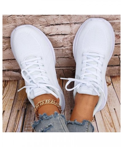 Womens Walking Sports Mesh Shoes Arch Support Travel Soft Sneakers Slip-on Memory Foam Walking Shoes Ao4-white $17.39 Athleti...