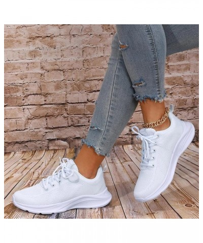 Womens Walking Sports Mesh Shoes Arch Support Travel Soft Sneakers Slip-on Memory Foam Walking Shoes Ao4-white $17.39 Athleti...