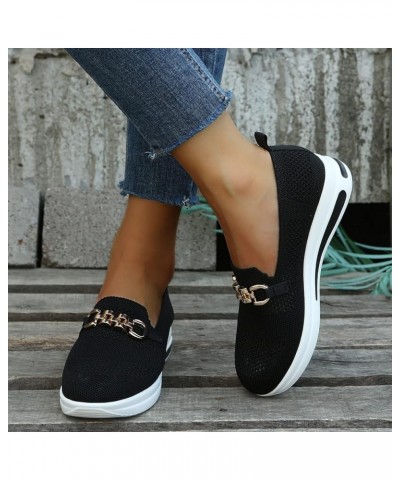 Women Sneakers Slip-On Walking Shoes Platform Slip-On Sneakers Shoe Laces for Sneakers Black $13.12 Athletic Shoes