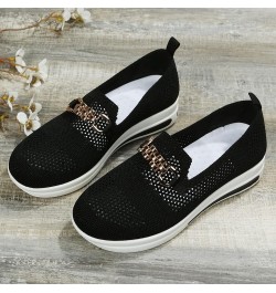 Women Sneakers Slip-On Walking Shoes Platform Slip-On Sneakers Shoe Laces for Sneakers Black $13.12 Athletic Shoes