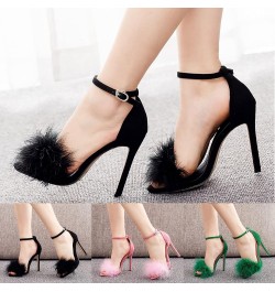 Heels for Women 2023, Women's Fashion Kitten Heel Sandals Zipper Thin Low Heels Sandals Strappy Stiletto Pumps Shoes Z9-green...