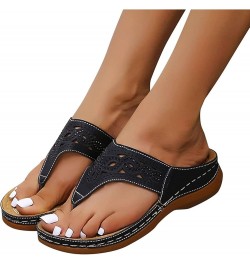 Women's Toe Separator Flip Flops Summer Women Orthopaedic Sandals,2023 Wedge Platform Leather Sandals with Arch Support Summe...