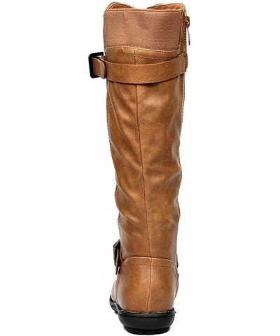 Women's Wide Calf Knee High Boots, Fashion Faux Fur-Lined Winter Boots Trace-wide-calf-camel $29.70 Boots