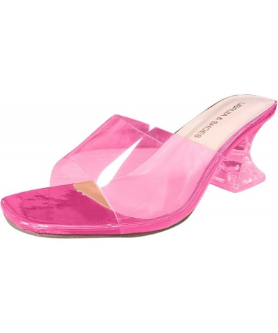 Heels Strappy Sandals Chunky Pumps Low Heels Open Toe Block Heels for Daily Wear Women'S Cross Strappy Sandals Pink $18.82 Sa...