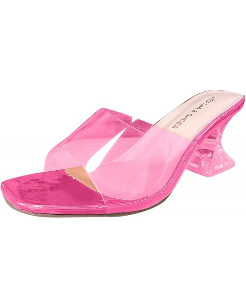 Heels Strappy Sandals Chunky Pumps Low Heels Open Toe Block Heels for Daily Wear Women'S Cross Strappy Sandals Pink $18.82 Sa...