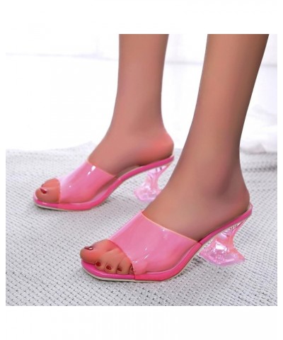 Heels Strappy Sandals Chunky Pumps Low Heels Open Toe Block Heels for Daily Wear Women'S Cross Strappy Sandals Pink $18.82 Sa...